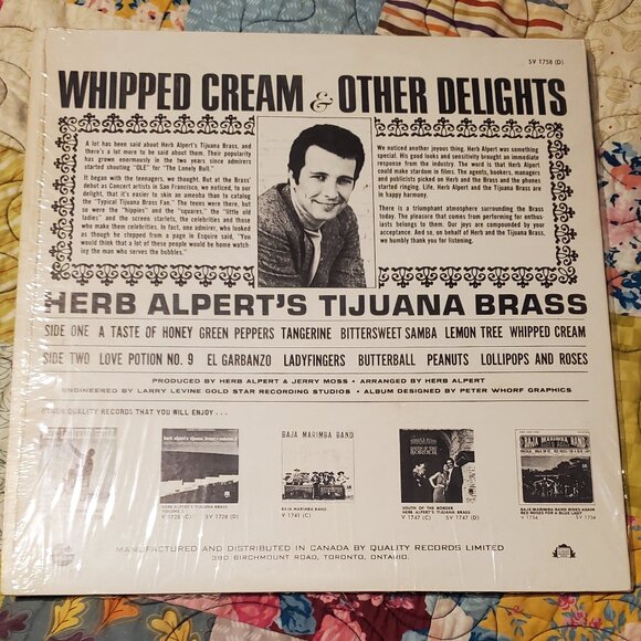 Herb Alpert's Tijuana Brass - Whipped Cream & Other Delights - Vinyl LP Record - Picture 2 of 4